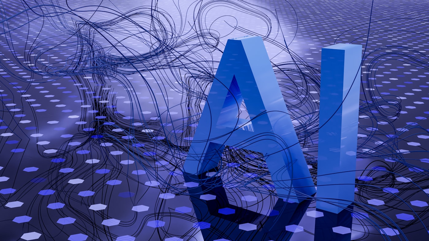 Abstract AI neural network illustration representing RAG and chat intelligence